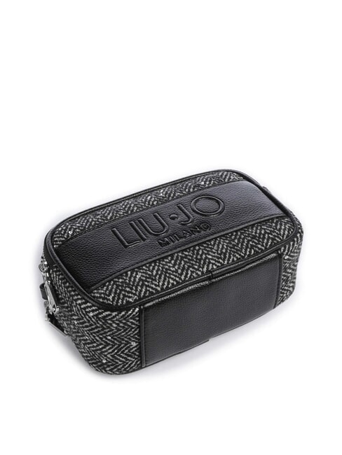 RIDHI Mini shoulder bag in herringbone fabric BLACK - Women’s Bags