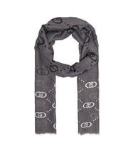 LIUJO LOGO Degradé scarf with all-over logo - Scarves
