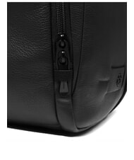 PIQUADRO RUSSEL Leather backpack for 15.6" laptop Black - Laptop backpacks - 3