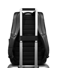 PIQUADRO RUSSEL Leather backpack for 15.6" laptop Black - Laptop backpacks - 4