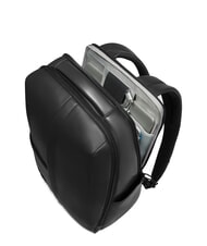 PIQUADRO RUSSEL Leather backpack for 15.6" laptop Black - Laptop backpacks - 5