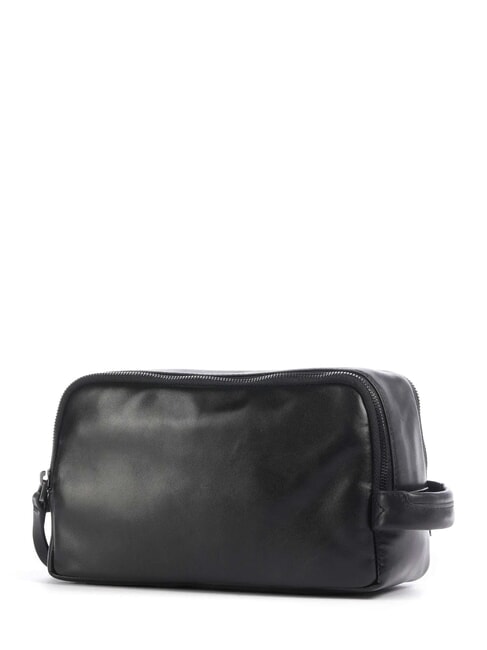 W136 Leather beauty pouch Black - Beauty Case