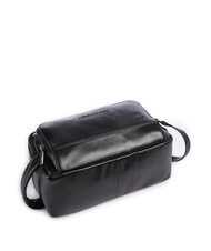 PIQUADRO W136 Leather beauty pouch Black - Beauty Case - 5