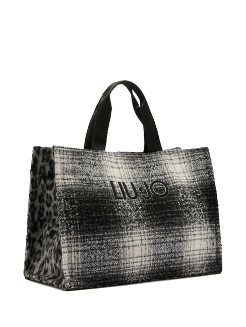 ANIMALIER Shoulder tote bag check/black - Women’s Bags