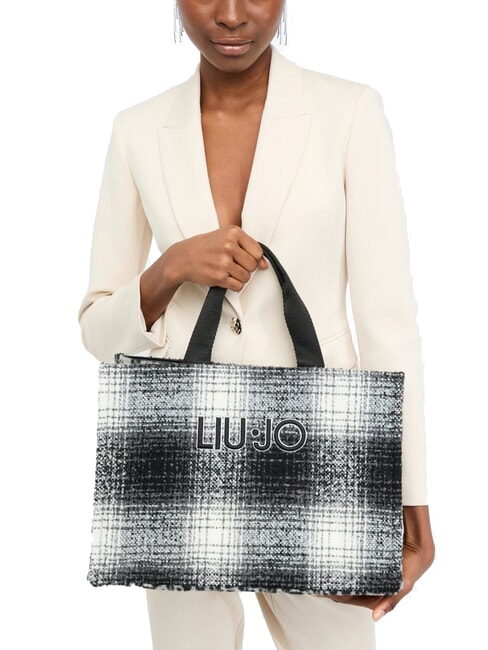 ANIMALIER Shoulder tote bag check/black - Women’s Bags