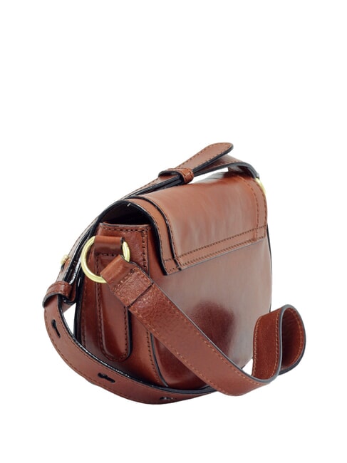 ILARIA Mini leather shoulder bag BROWN - Women’s Bags