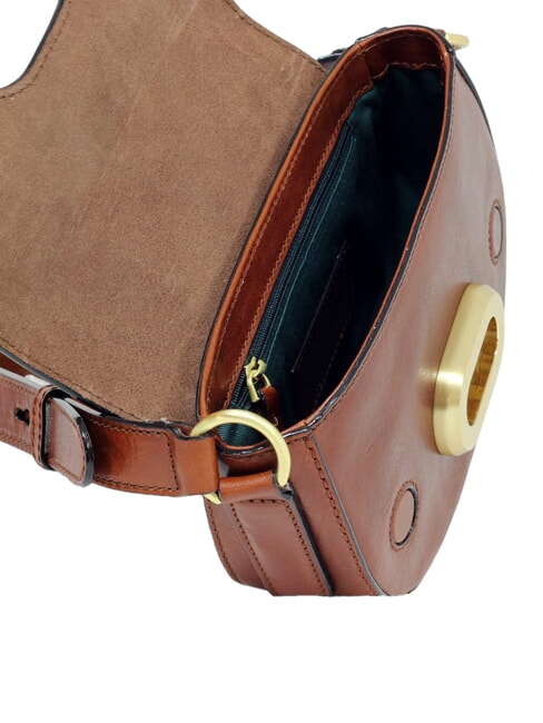 ILARIA Mini leather shoulder bag BROWN - Women’s Bags