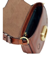 THE BRIDGE ILARIA Mini leather shoulder bag BROWN - Women’s Bags - 3