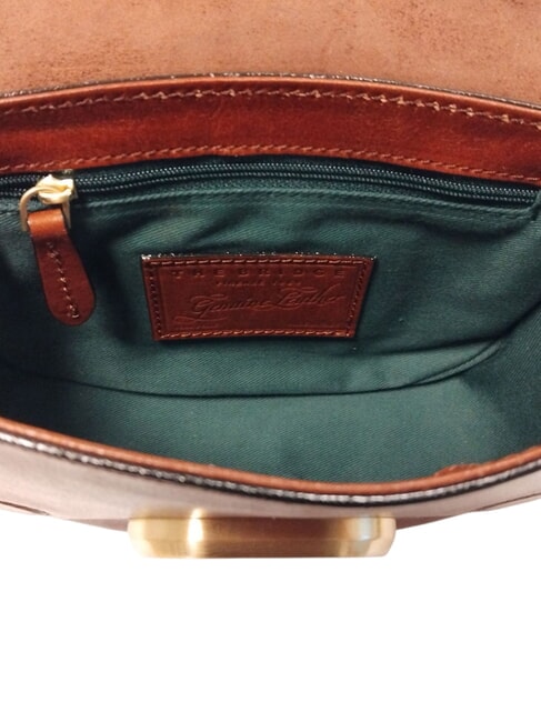 ILARIA Mini leather shoulder bag BROWN - Women’s Bags