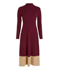TOMMY HILFIGER TH  Wool dress deep red - Woman Clothes - 4