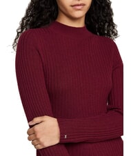 TOMMY HILFIGER TH  Wool dress deep red - Woman Clothes - 3