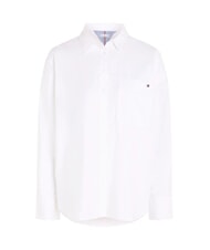 TOMMY HILFIGER TH  Long-sleeved cotton shirt optical white - Shirts - 4