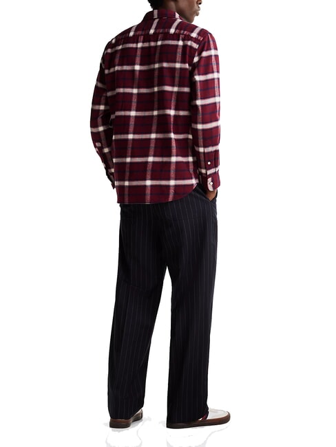TH TARTAN Cotton shirt deep red / multi - Men's Shirts