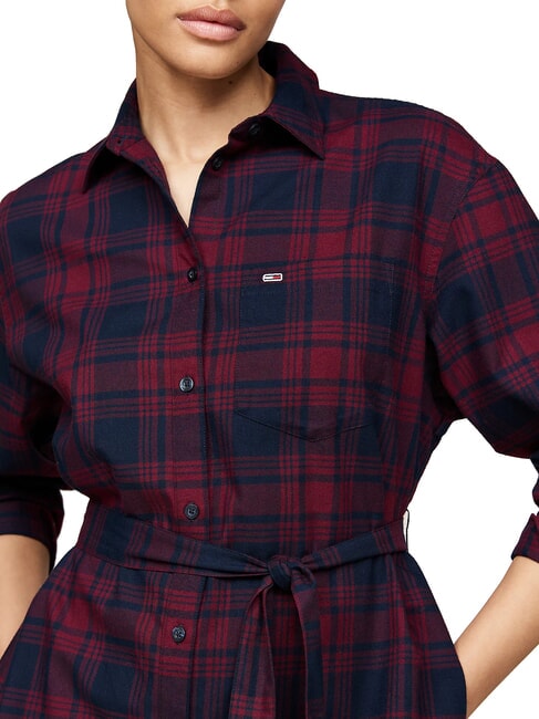 TH JEANS  Tartan dress rouge winter check - Woman Clothes