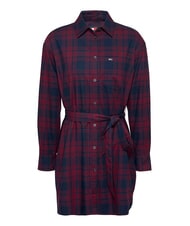 TOMMY HILFIGER TH JEANS  Tartan dress rouge winter check - Woman Clothes - 5