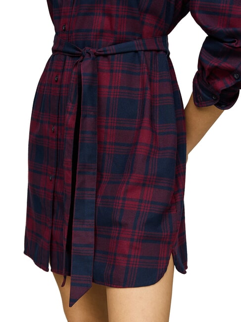 TH JEANS  Tartan dress rouge winter check - Woman Clothes