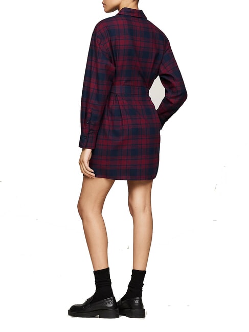 TH JEANS  Tartan dress rouge winter check - Woman Clothes