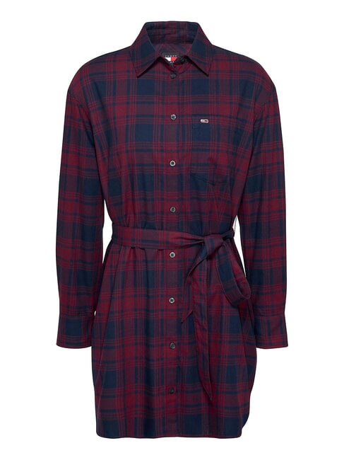 TH JEANS  Tartan dress rouge winter check - Woman Clothes