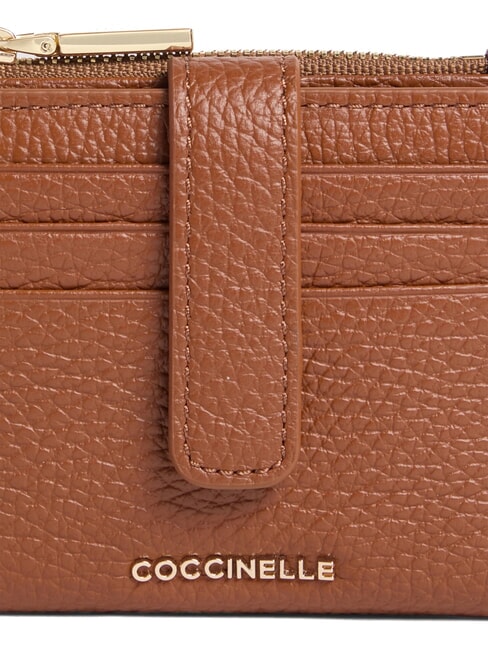 METALLIC SOFT Mini leather wallet cognac - Women&rsquo;s Wallets