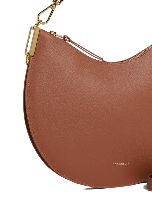 SUNUP Medium leather shoulder bag cognac/black - Women’s Bags