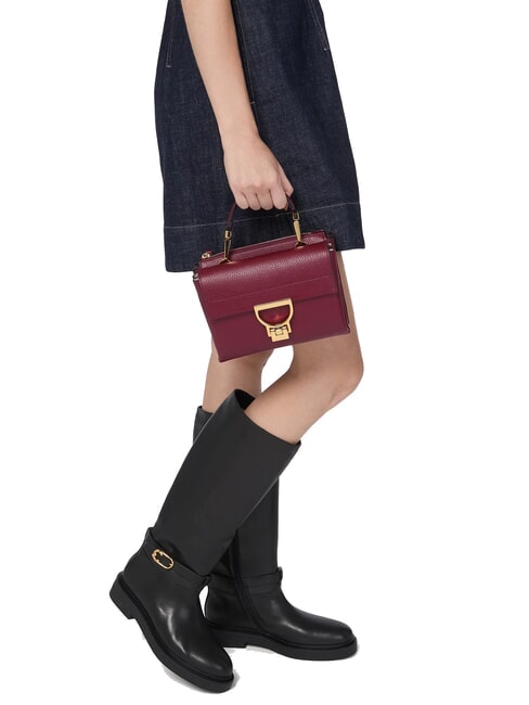 ARLETTIS Textured leather minibag currant - Women’s Bags