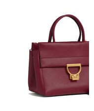 COCCINELLE ARLETTIS Hammered leather handbag currant - Women&rsquo;s Bags - 3