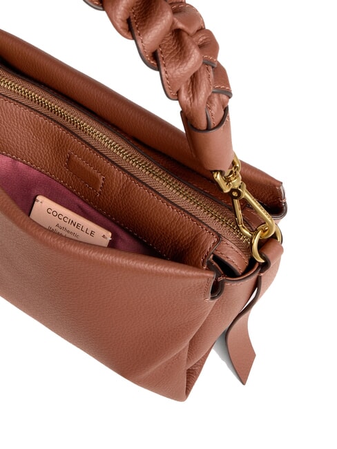 BOHEME GRANA DOUBLE Handbag, with shoulder strap, in leather cognac/black - Women&rsquo;s Bags