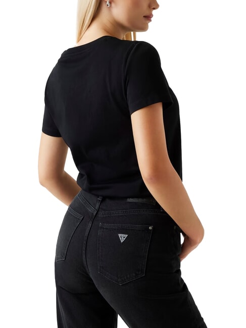 SS CN KRYSTAL TRIANGLE Short-sleeved T-shirt with studs and rhinestones jetbla - T-shirt