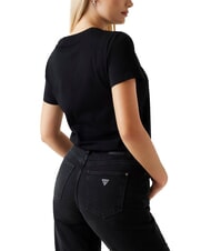 GUESS SS CN KRYSTAL TRIANGLE Short-sleeved T-shirt with studs and rhinestones - T-shirt