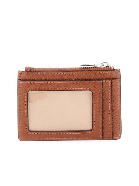 AMORETTE Flat card holder with zip COGNAC - Women&rsquo;s Wallets