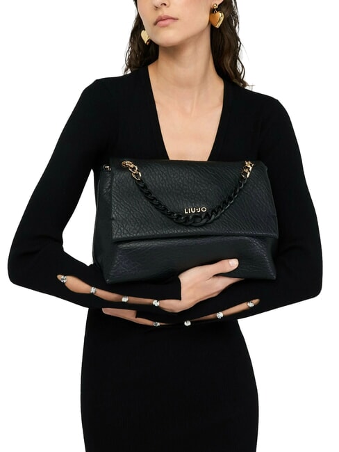 MEHMET Two-tone chain shoulder bag BLACK - Women’s Bags