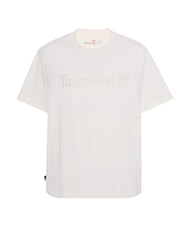 TIMBERLAND EMBROIDERY TONAL Cotton T-shirt vintage white - T-shirt - 4