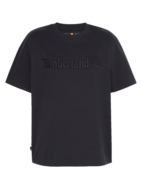 EMBROIDERY TONAL Cotton T-shirt BLACK - T-shirt