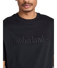 TIMBERLAND EMBROIDERY TONAL Cotton T-shirt BLACK - T-shirt - 3
