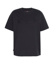 TIMBERLAND EMBROIDERY TONAL Cotton T-shirt BLACK - T-shirt - 4