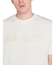 TIMBERLAND EMBROIDERY TONAL Cotton T-shirt vintage white - T-shirt - 3
