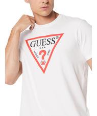 GUESS TRI LOGO Cotton T-shirt purwhite - T-shirt - 3