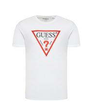 GUESS TRI LOGO Cotton T-shirt purwhite - T-shirt - 4