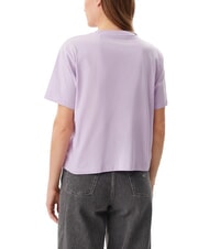 GUESS JEANS SS CN BOXY ICONIC  Cotton T-Shirt lilac flower - T-shirt - 2