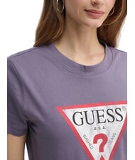 GUESS CLASSIC FIT LOGO T-shirt with logo violet wash - T-shirt - 3