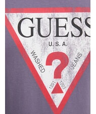 GUESS CLASSIC FIT LOGO T-shirt with logo violet wash - T-shirt - 4
