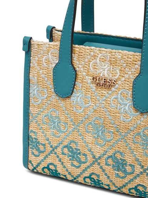 SILVANA Mini Hand Bag, with shoulder strap teal logo - Women’s Bags