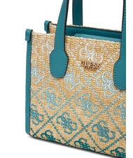 GUESS SILVANA Mini Hand Bag, with shoulder strap teal logo - Women’s Bags - 3