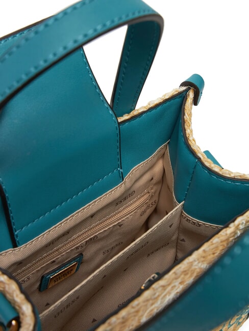 SILVANA Mini Hand Bag, with shoulder strap teal logo - Women’s Bags