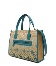 GUESS SILVANA Shoulder bag teal logo - Women’s Bags - 2
