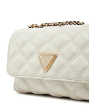 GUESS GIULLY Mini Quilted Bag with Flap OFFWHITE - Women’s Bags - 3