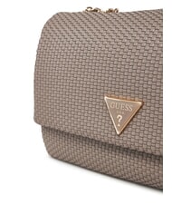 GUESS PHAEDRA Woven shoulder bag dark taupe - Women’s Bags - 3