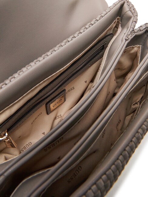 PHAEDRA Woven shoulder bag dark taupe - Women’s Bags