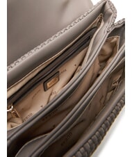 GUESS PHAEDRA Woven shoulder bag dark taupe - Women’s Bags - 4