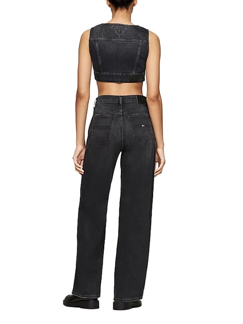 TH JEANS Denim top black denim - T-shirt